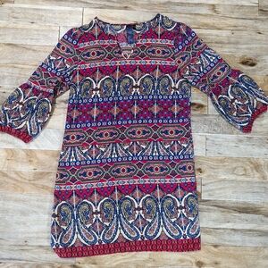 Blue Rain Small 3/4 Sleeve Dress